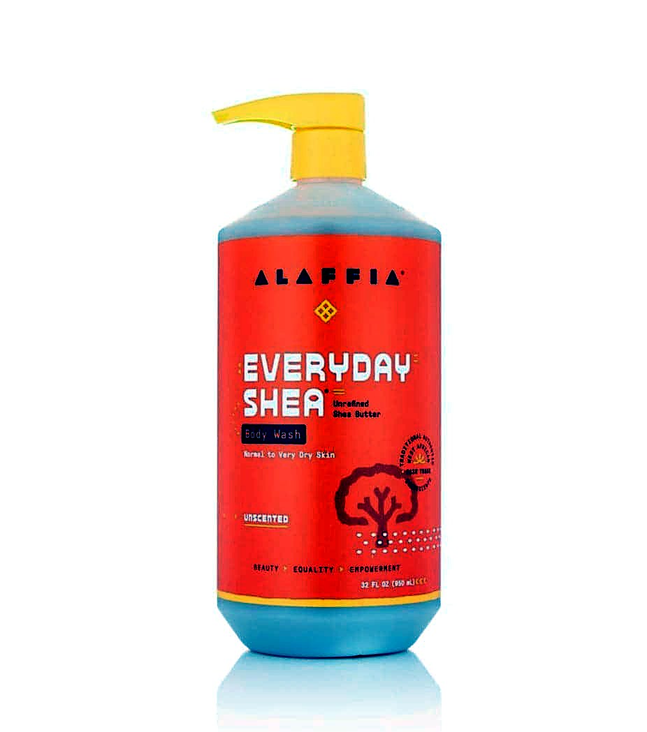 Alaffia EveryDay Shea Body Wash, Unscented, 32 fl oz