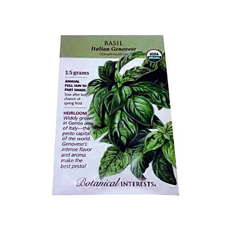 Italian Genovese Basil Seeds (Organic Heirloom)