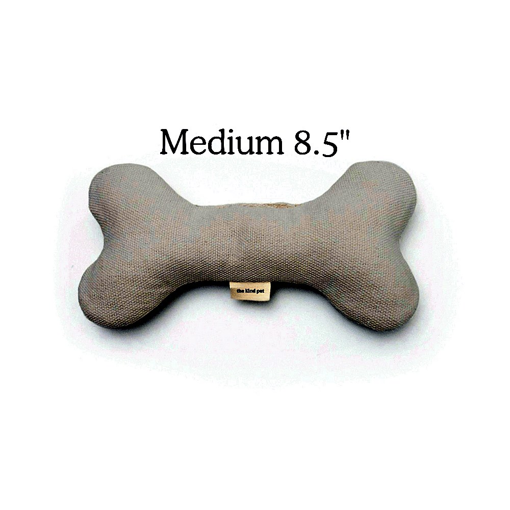 Boba & Vespa Plush Hemp Dog Bone β Medium, 8.5 in