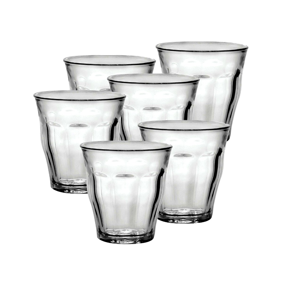 Duralex Le Picardie Clear Glass Tumbler, Set of 6