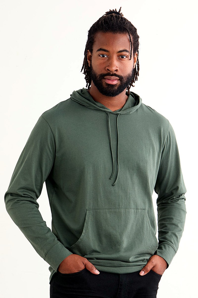 Fair Indigo Unisex Organic Cotton Lightweight Pullover Hoodie