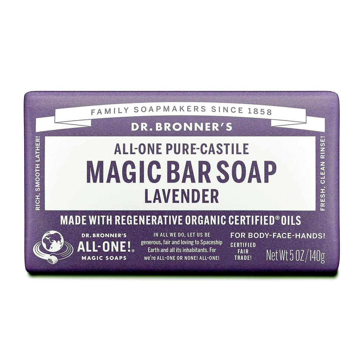 Pure-Castile Bar Soap, Lavender β 5 oz