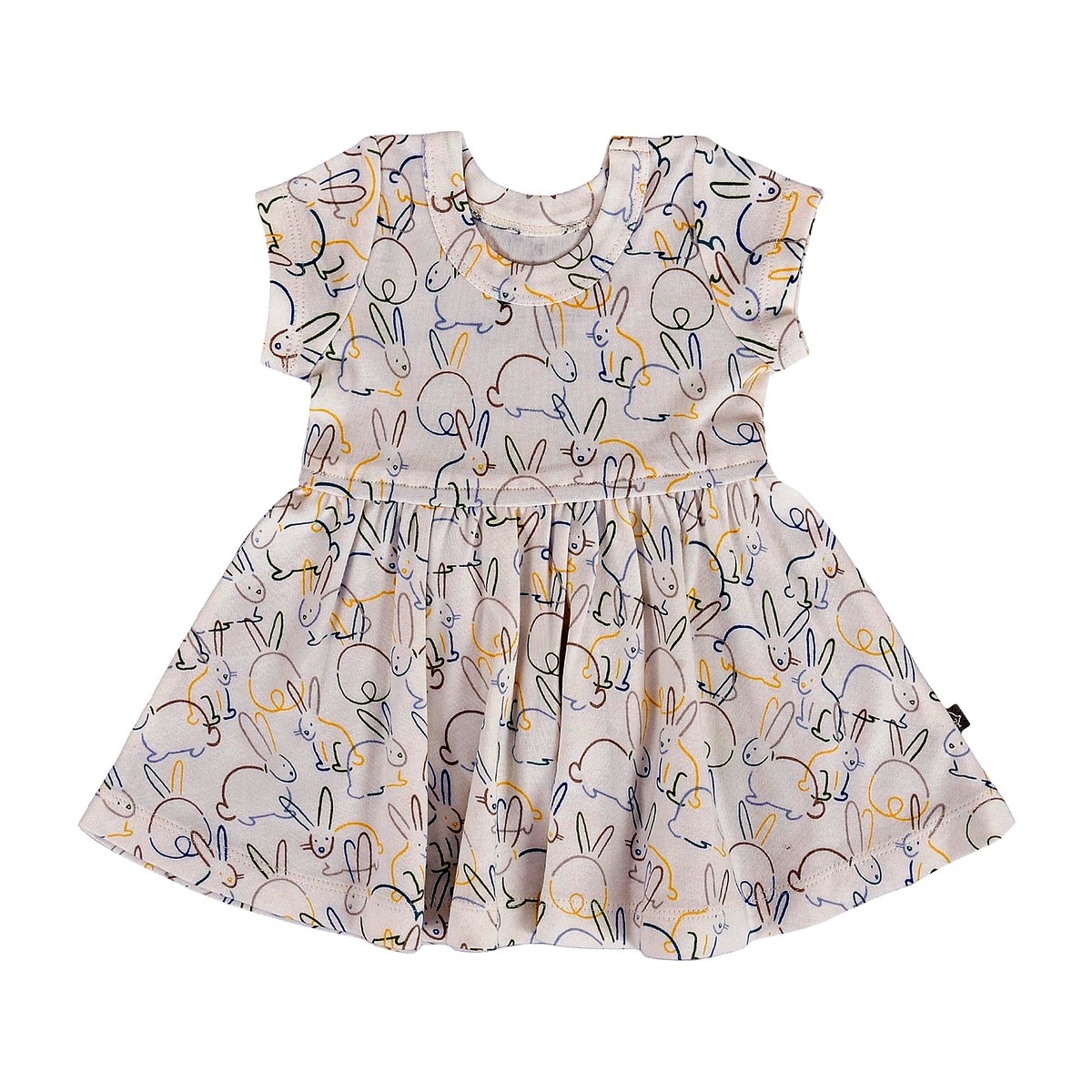 Short Sleeve Twirl Dress — Bunnies