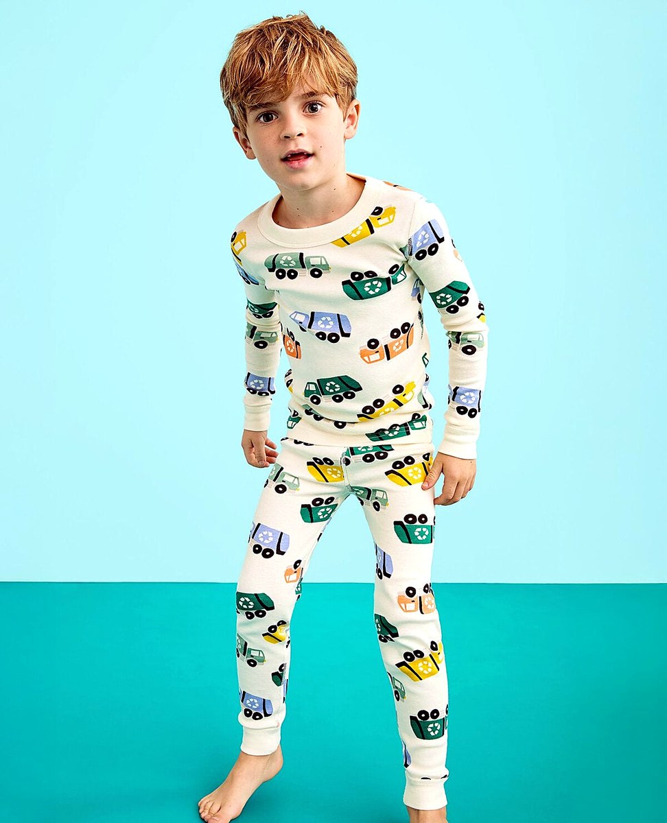 Kids HannaJams Long John Pajama Set — Recycling Truck