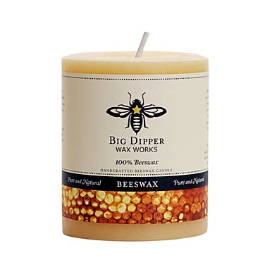 Pure Beeswax Pillar Candle β Natural, 3" x 3.5"