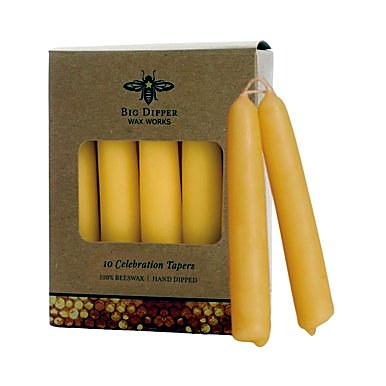 Pure Beeswax Celebration Tapers — 5", Box of 10