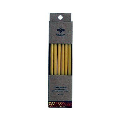 Pure Beeswax Tall Birthday Candles β Natural
