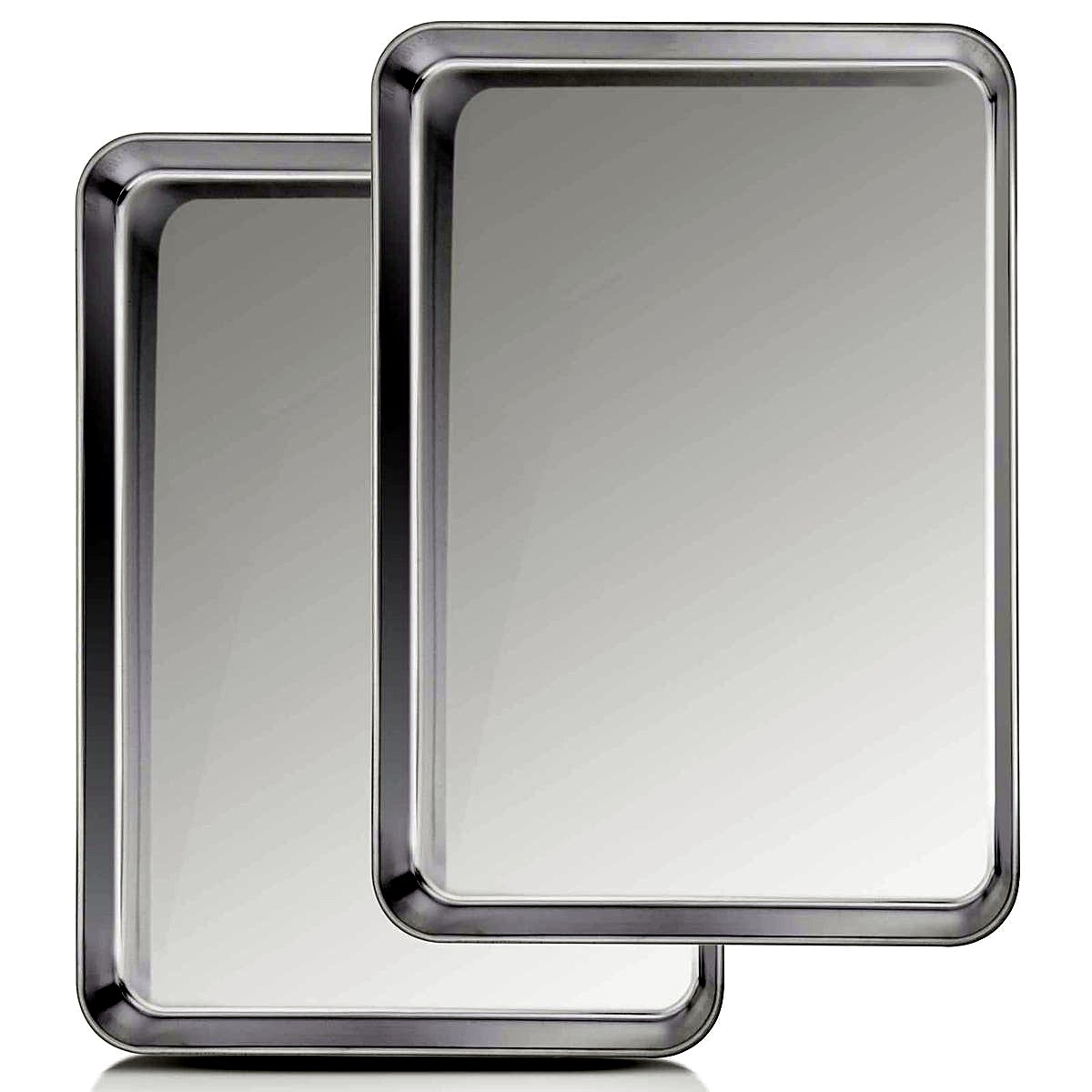 TeamFar Stainless Steel Half-Sheet Baking Pans, Set of 2
