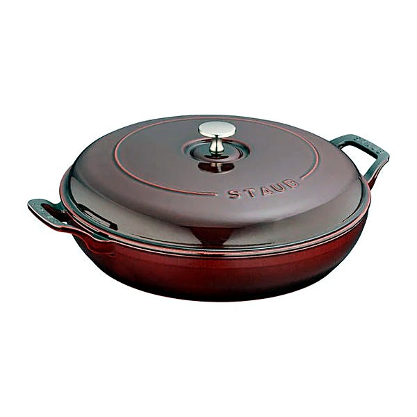Staub Cast Iron 3.5-Qt Braiser, Grenadine