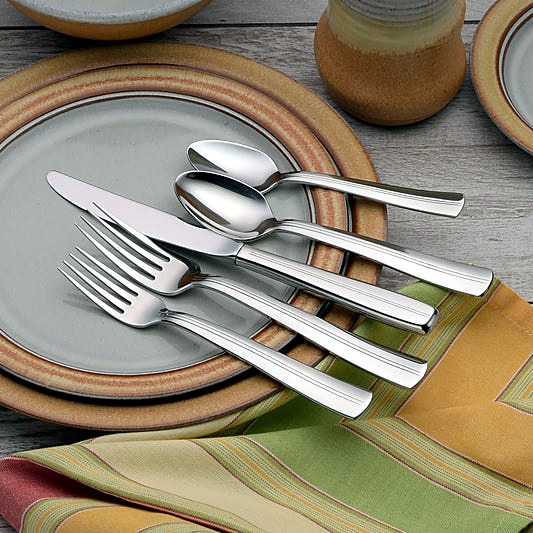 Liberty Tabletop Cedarcrest 65-Piece Flatware Set (Service for 12 + Serving Set)