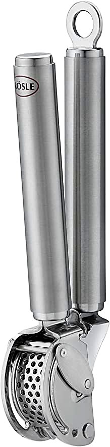 Rösle Stainless Steel Garlic Press with Scraper