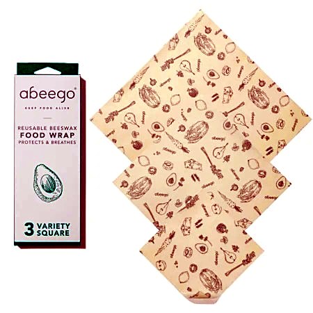 Abeego Variety Square — 3 Beeswax Wraps
