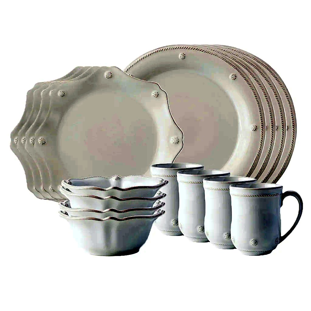 Juliska Berry & Thread Classic 16-Piece Place Setting — Whitewash