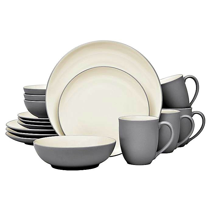 Noritake Colorwave Slate 16-Piece Coupe Round Set, Service for 4
