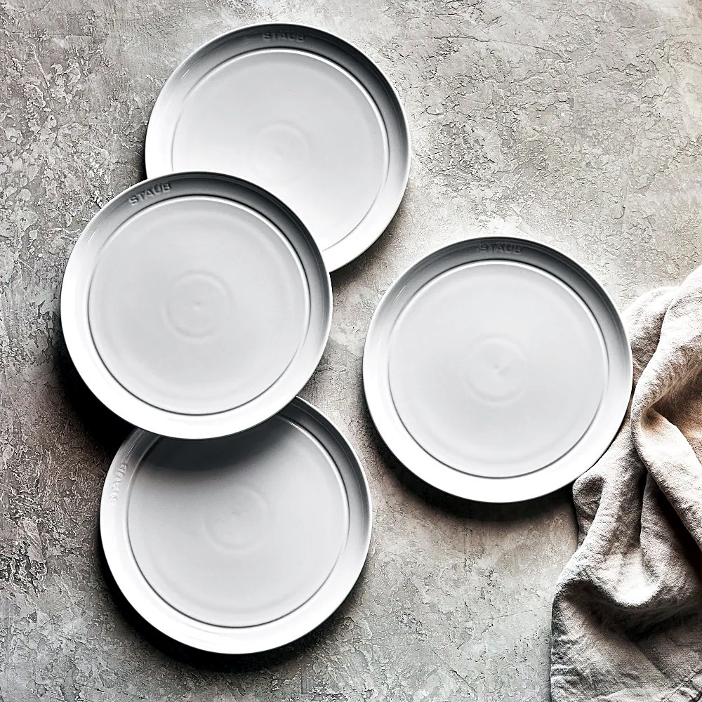 Staub 4-Piece 9-Inch Salad Plate Set — White