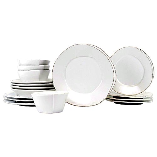 VIETRI Lastra 16-Piece Dinnerware Set — White