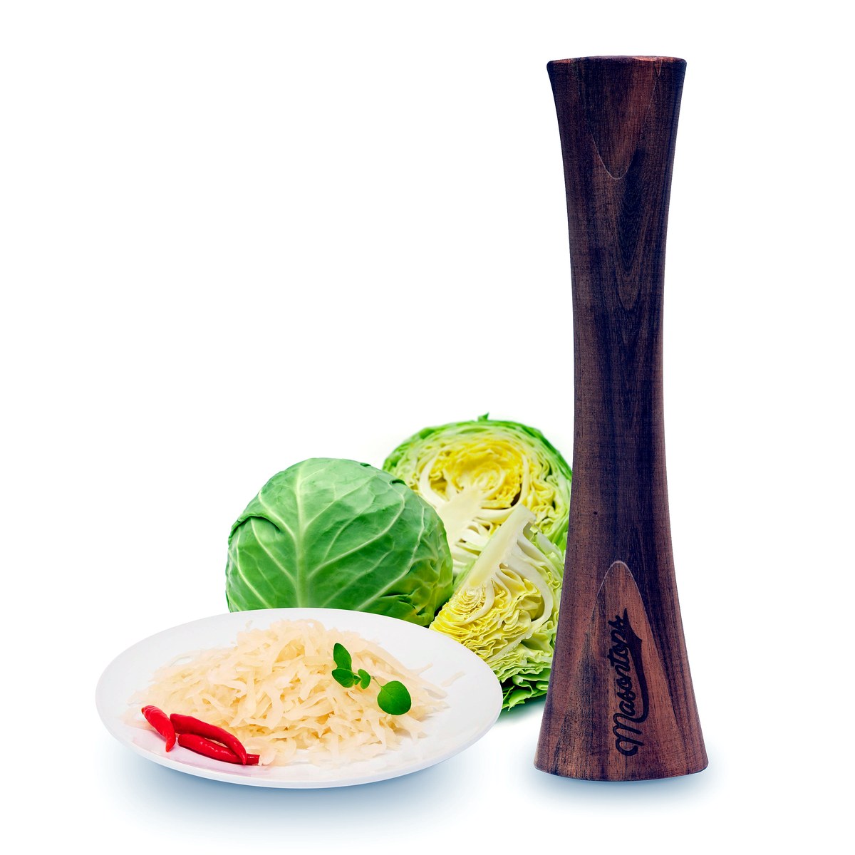 Pickle Packer Acacia Wood Vegetable Tamper