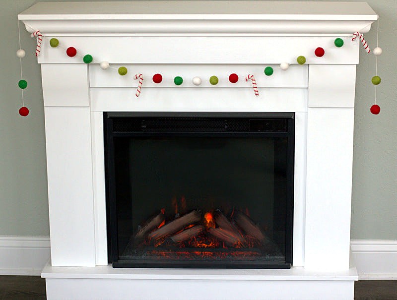 Candy Cane Felt Garland — 12 ft