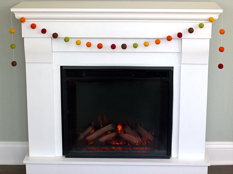 Fall Felt Ball Garland — 10 ft