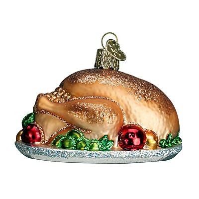 Turkey Platter Glass Ornament