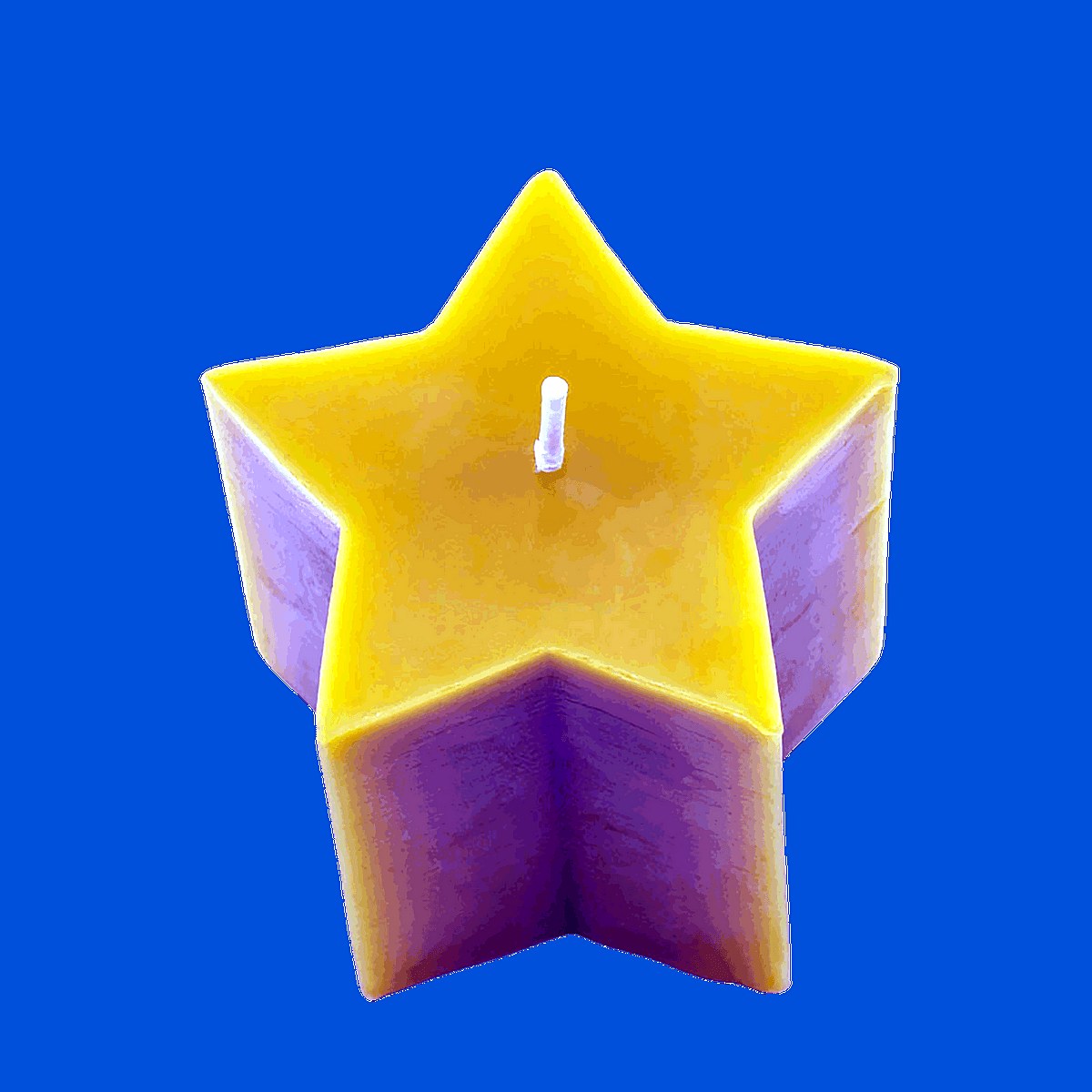 Five-Pointed Star Beeswax Candle — Natural