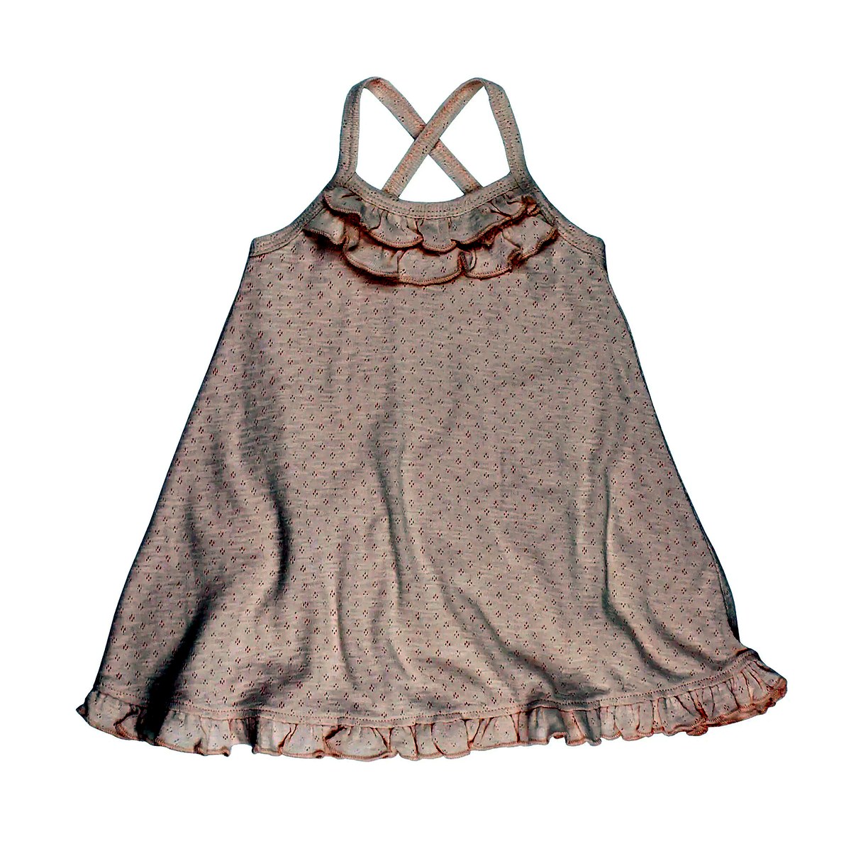 Organic Pointelle Twirl Dress — Cotton Candy