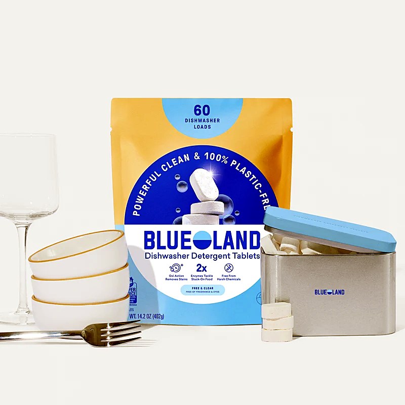 Blueland Dishwasher Detergent Starter Set, Fragrance-Free (60 tablets)