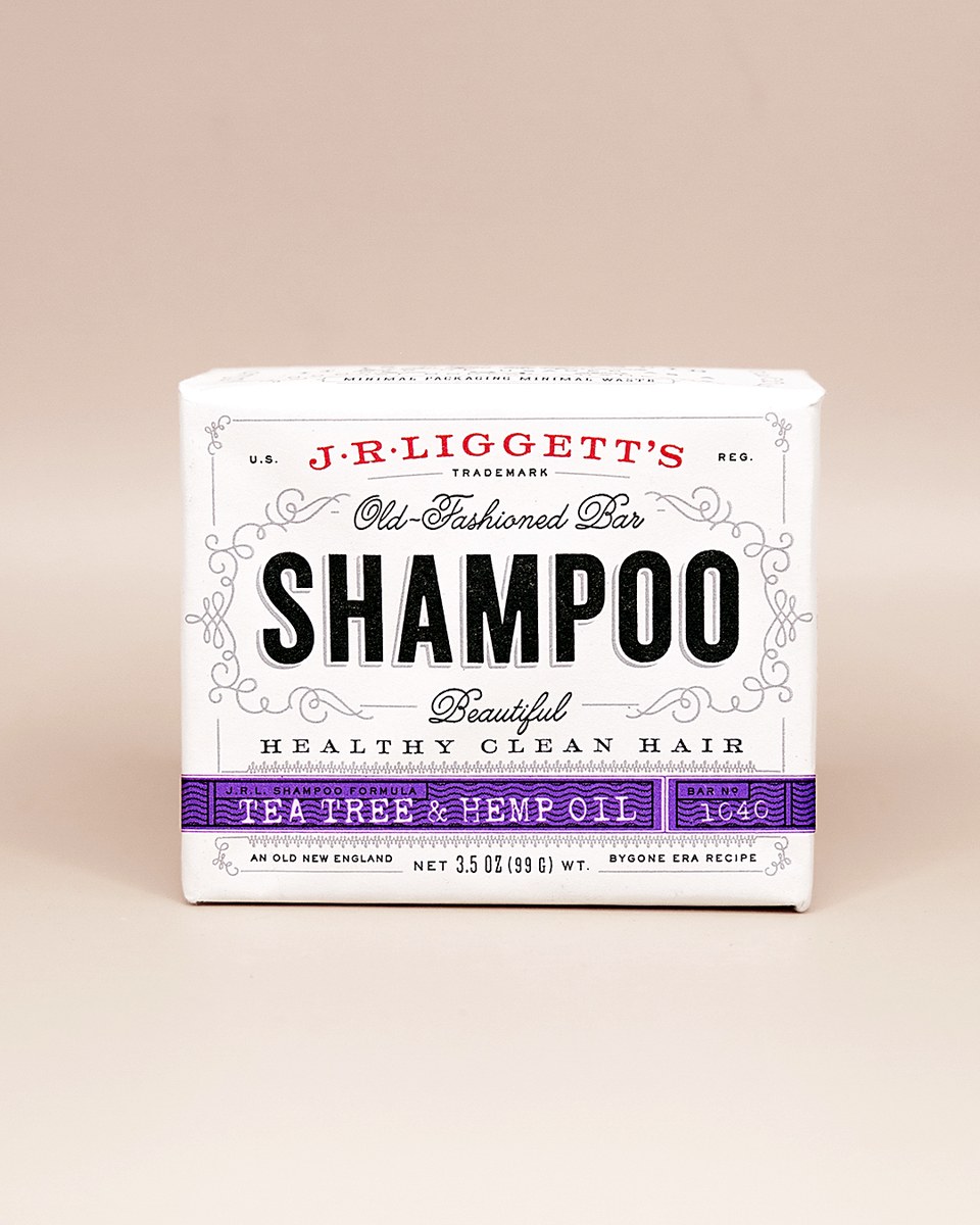 J.R. Liggett's Tea Tree & Hemp Oil Shampoo Bar, 4 oz