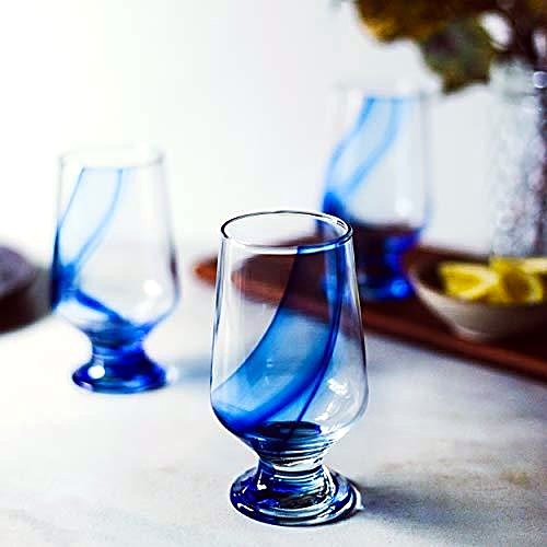 Libbey Blue Ribbon Goblet Beverage Glasses 12.8 oz, Set of 8