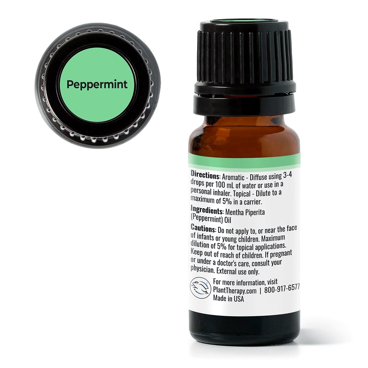 Plant Therapy Organic Peppermint Essential Oil, 10 mL
