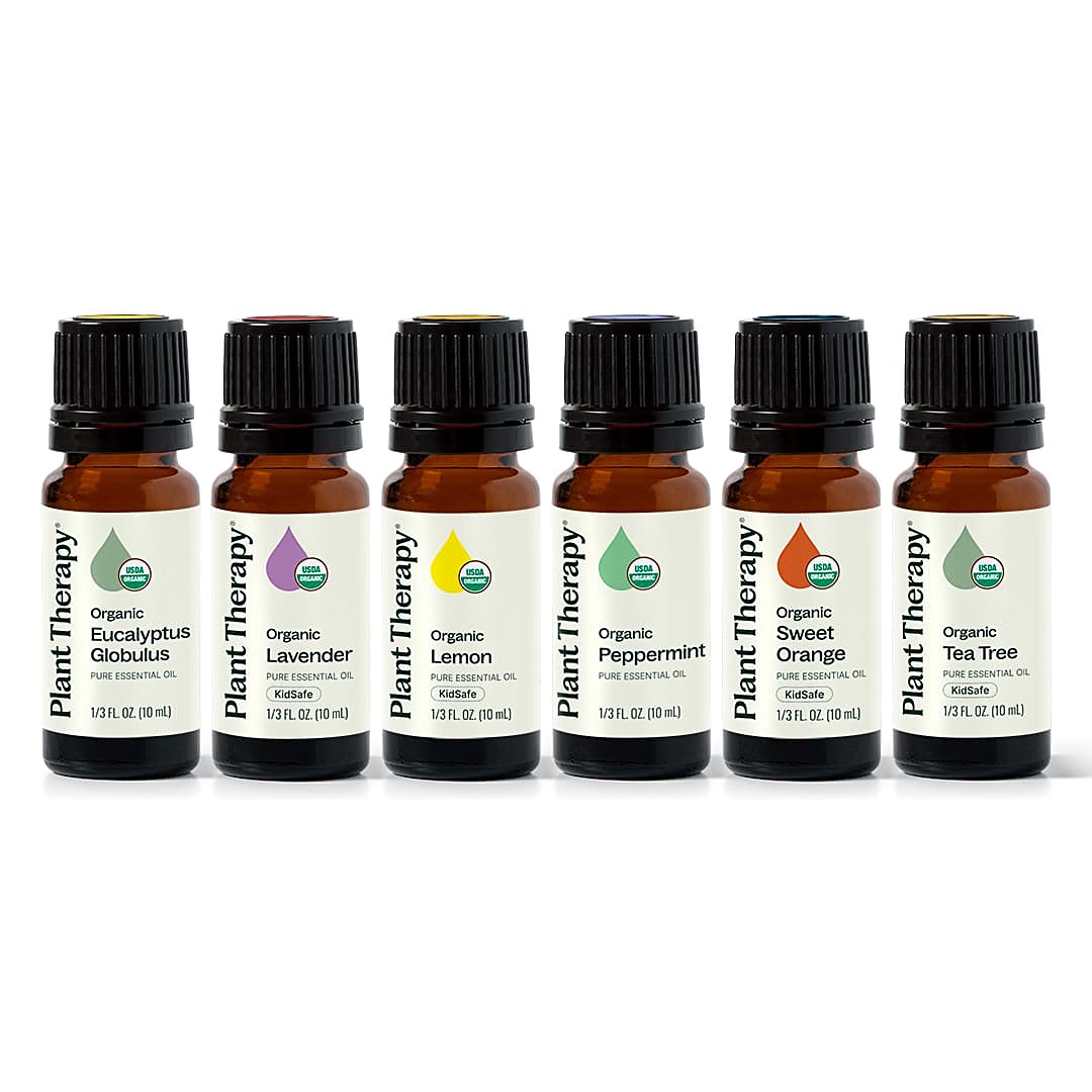 Plant Therapy Top 6 Organic Singles Set — 6 × 10 mL
