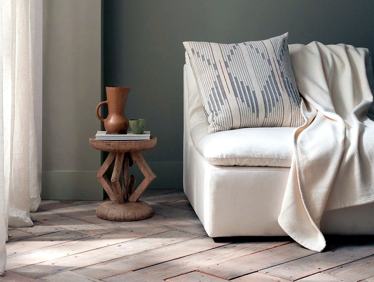 Coyuchi Sequoia Washable Organic Cotton and Wool Throw — Undyed